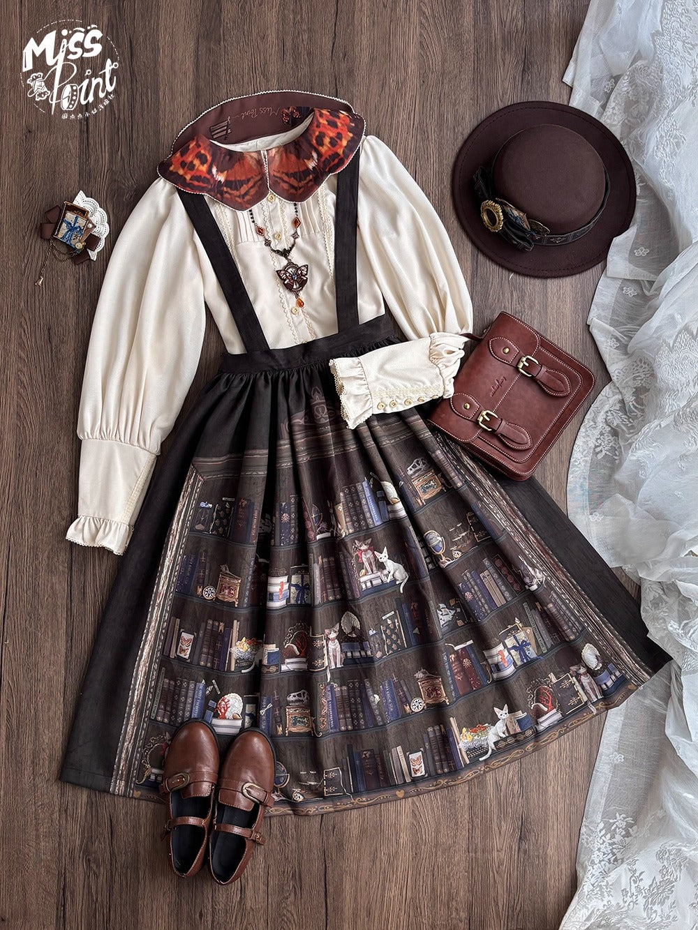 【受注予約~11/6】German Bookshelf スカート【Miss Point】