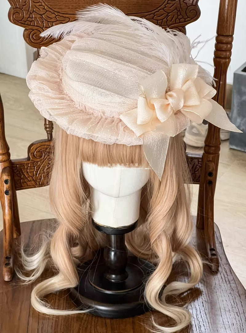 ドットチュールカクテルハット【妹抖手作工作屋】