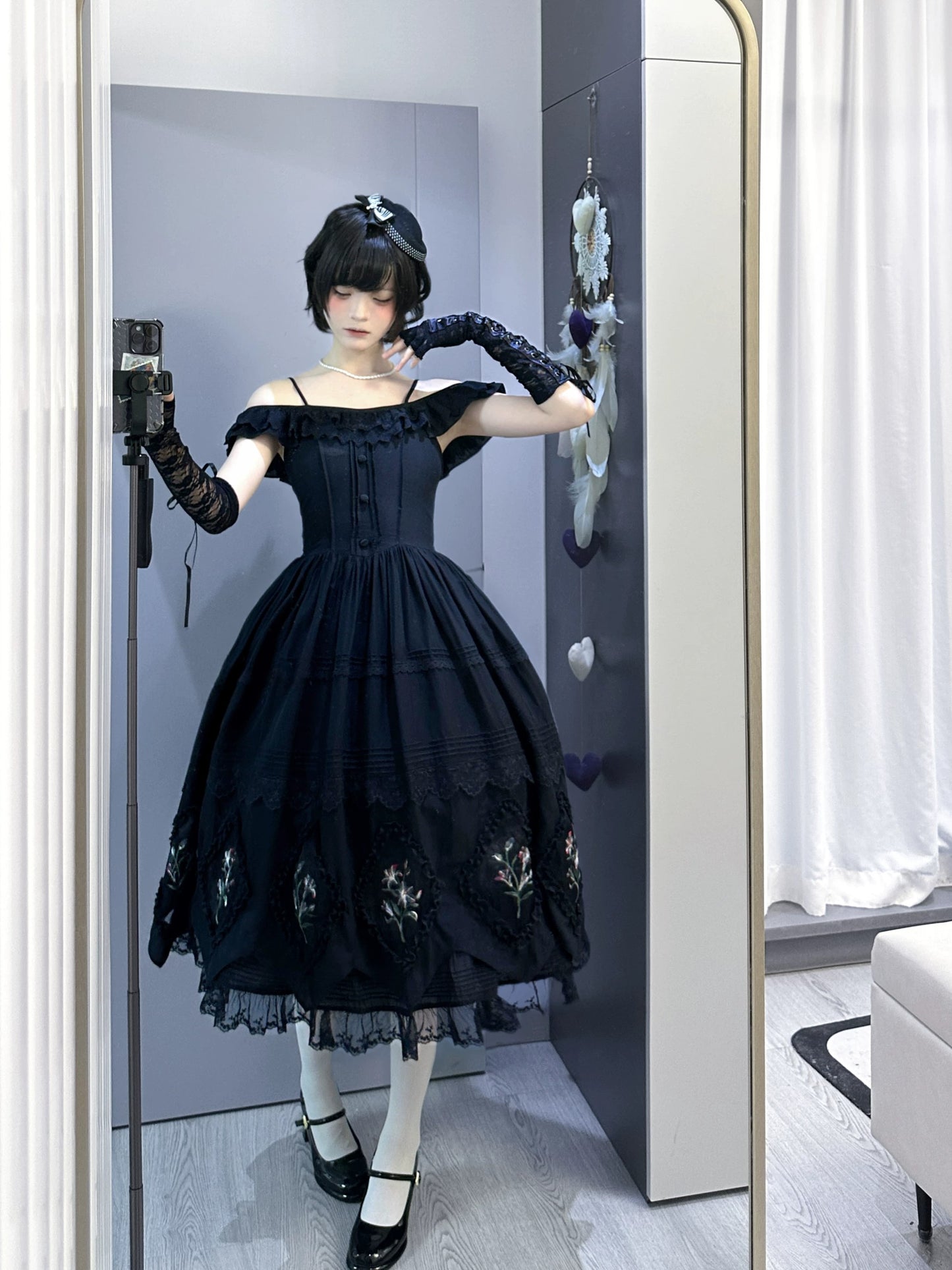 The Secret of the Black Lilies ジャンパースカート・トップス【Cyan】