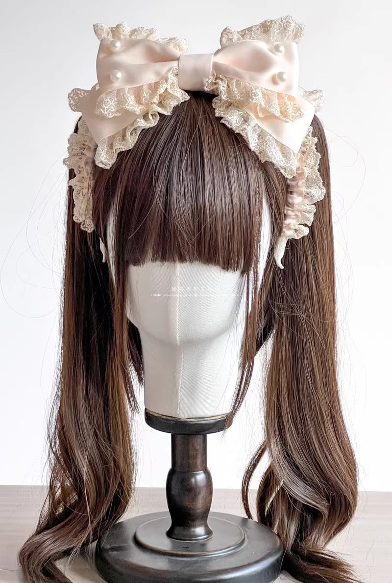 パールリボンカチューシャ【妹抖手作工作屋】