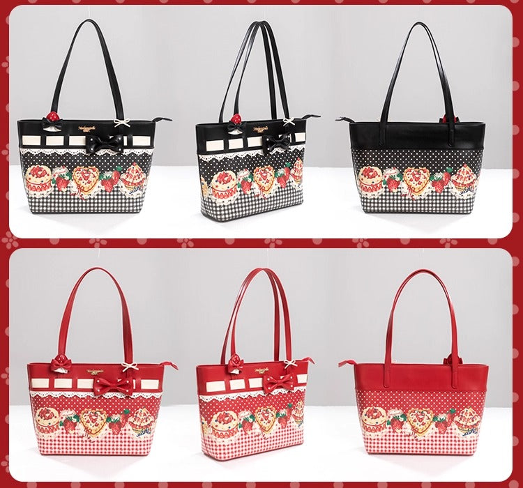 【受注予約~11/18】Strawberry Cake Illustration トートバッグ【花与珍珠匣】