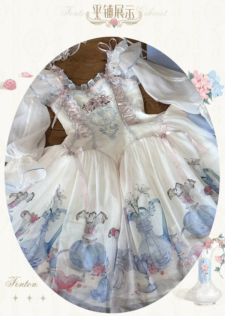 【受注予約~4/29】Fenton Curio Cabinet ワンピース・ジャンパースカート・エプロン【花与珍珠匣】