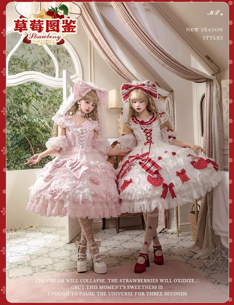 【受注予約~11/18】Strawberry Cake Illustration ワンピース(タイプ1)【花与珍珠匣】