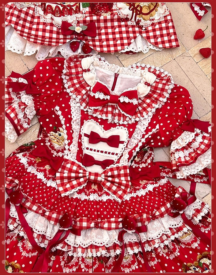 【受注予約~11/18】Strawberry Cake Illustration ワンピース(タイプ3)【花与珍珠匣】