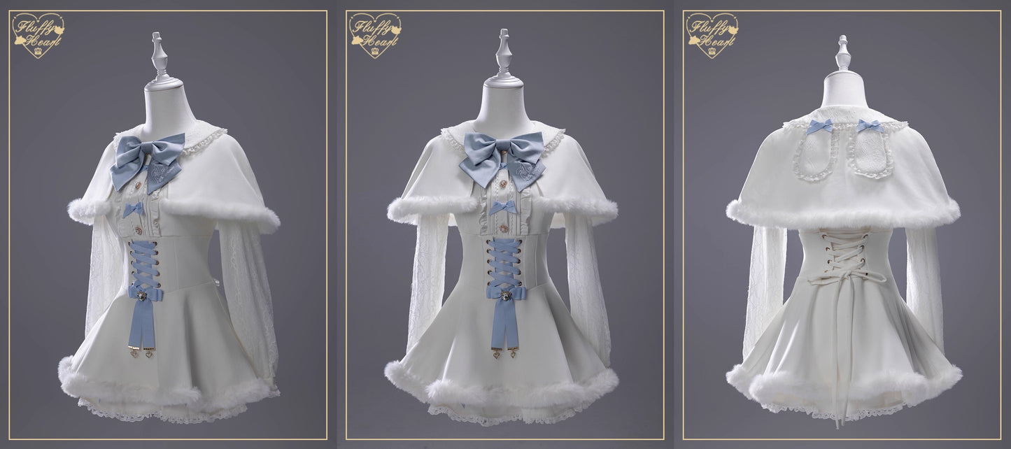 ふわふわファーセットアップ【Fluffy Heart×momo】