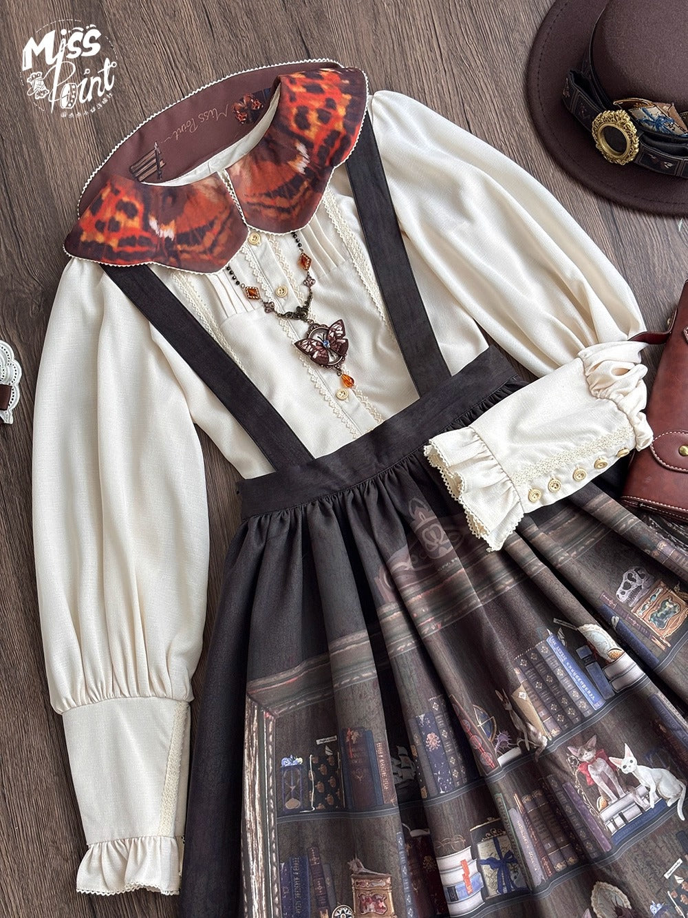 【受注予約~11/6】German Bookshelf スカート【Miss Point】