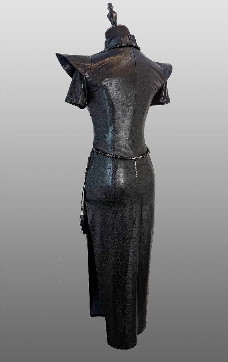 MidnightCrow Chinese Dress [Red Thorns]