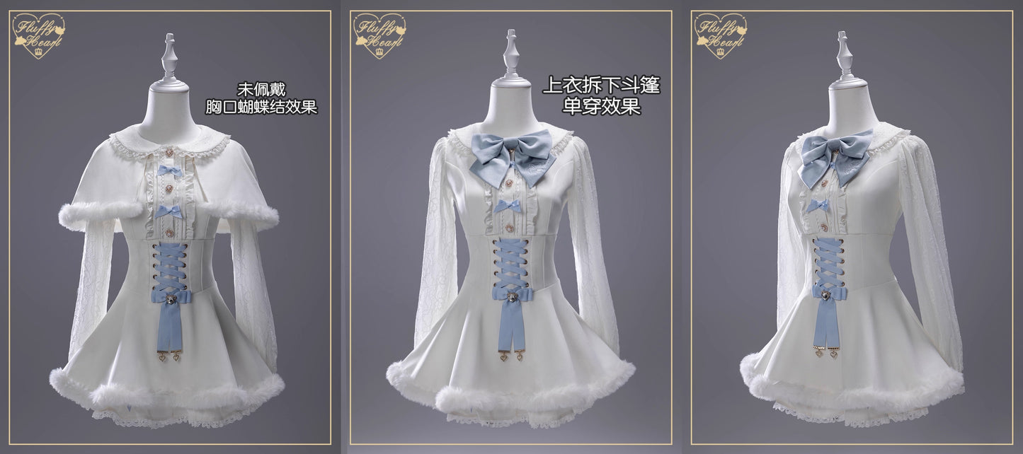 ふわふわファーセットアップ【Fluffy Heart×momo】