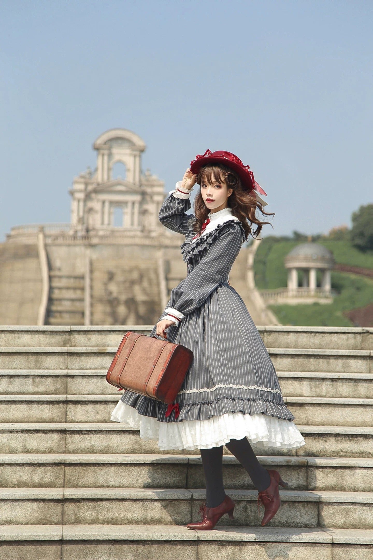 【受注予約~9/6】フィレンツェの旅人 ワンピース・ハットセット【Fantastic Wind】