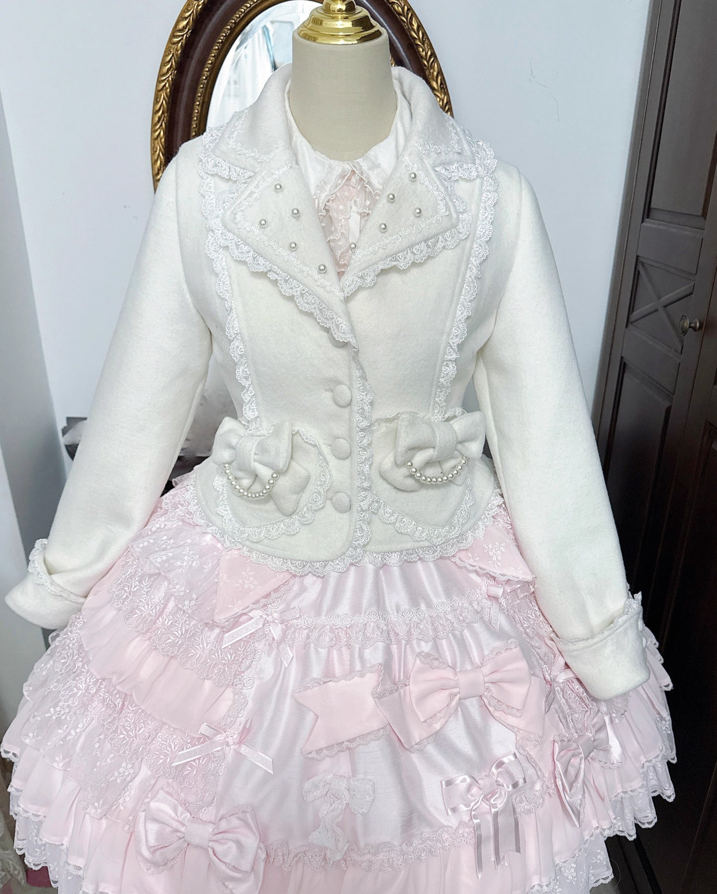 【受注予約~11/17】Snow Pearl ショートコート【黄桃湯園】