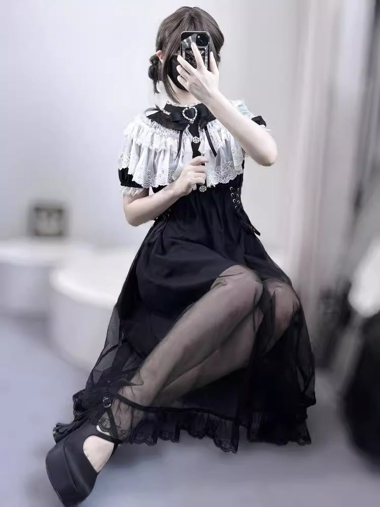 レース重ね地雷系ワンピース【升中味】