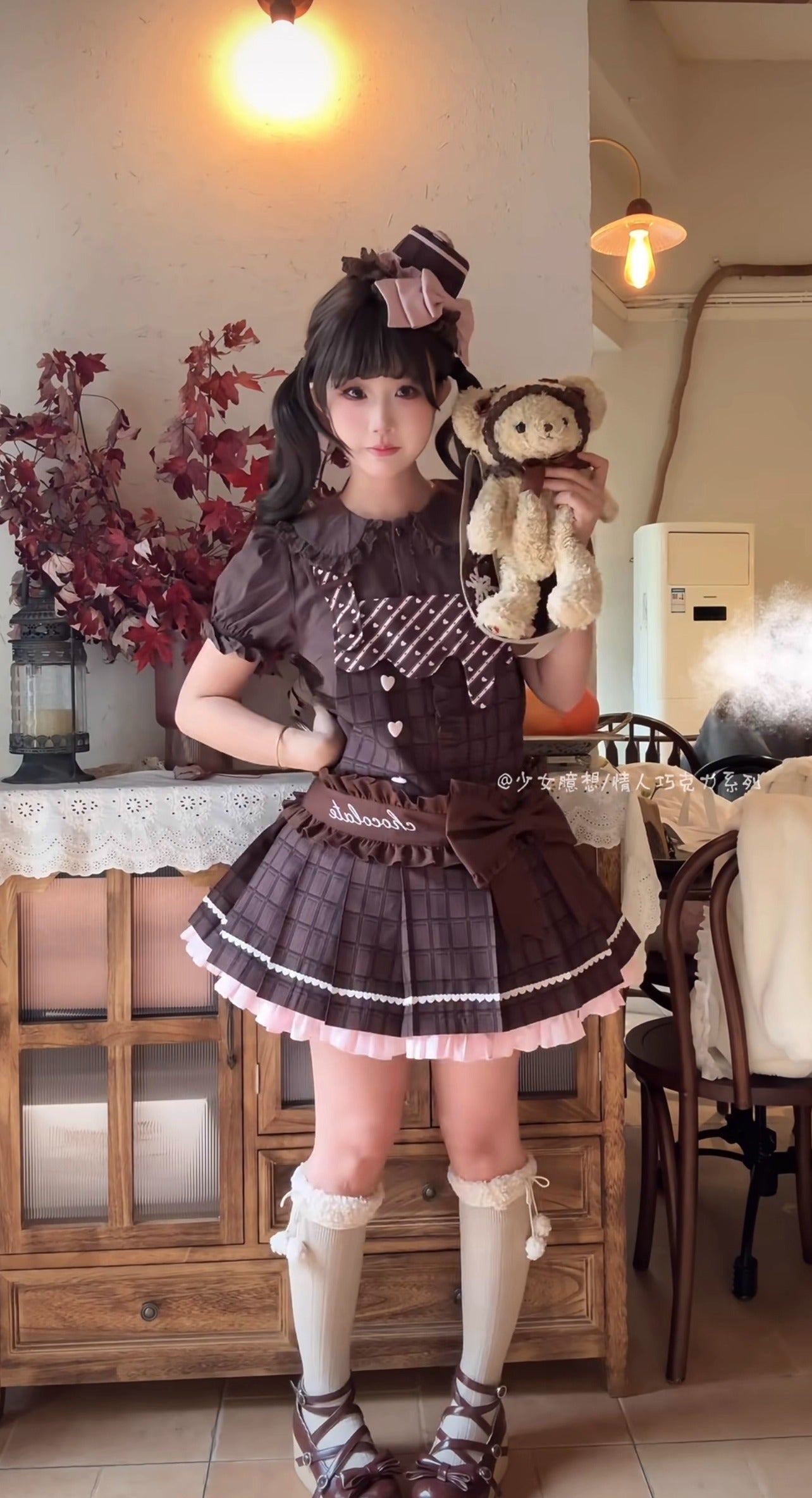 【受注予約~11/27】Chocolate Heart サロペット【少女臆想】