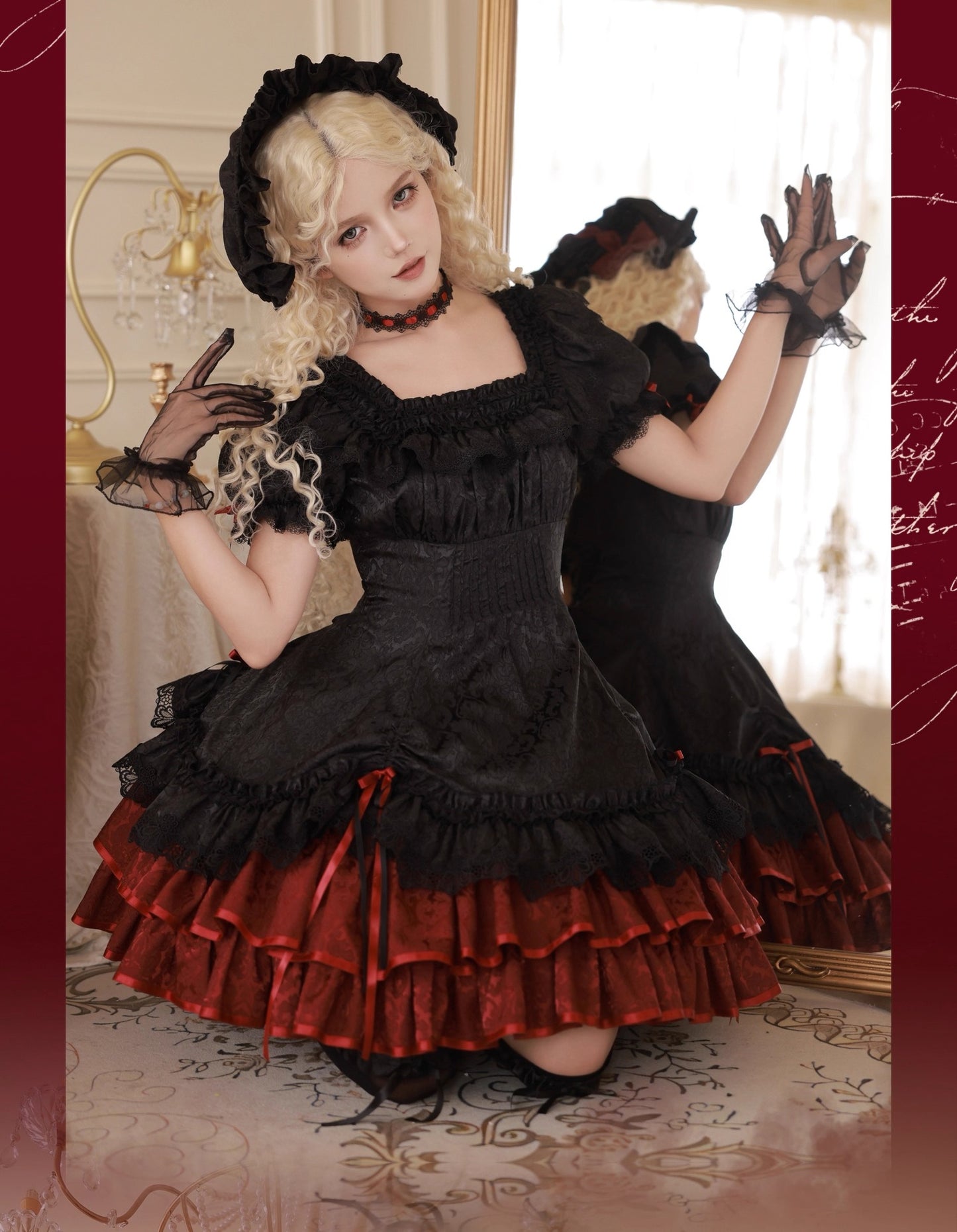 【受注予約~9/11】Old Rose ワンピース【夜泪百合】