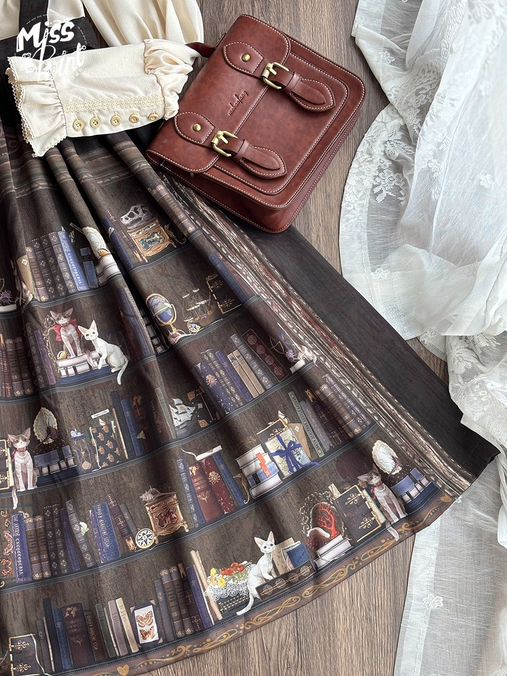 【受注予約~11/6】German Bookshelf スカート【Miss Point】