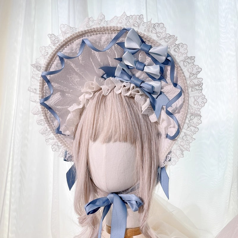 レースデコレーション ハーフボンネット【妹抖手作工作屋】