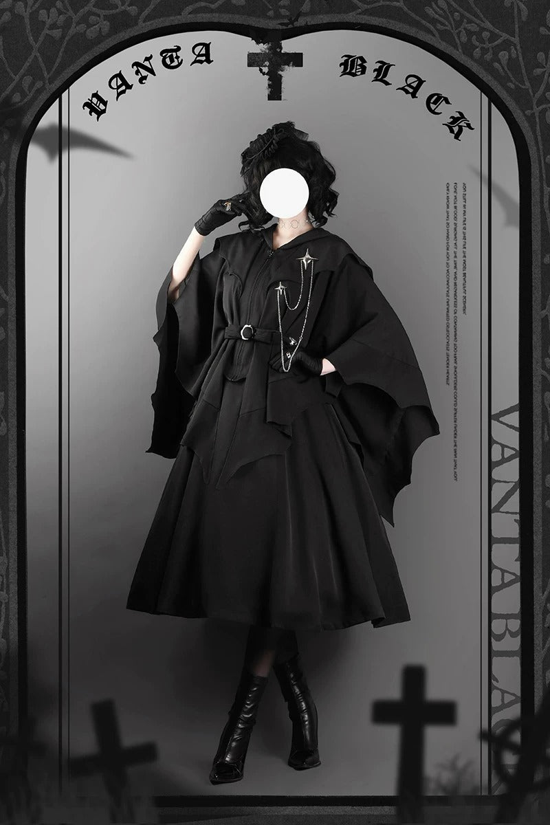 【受注予約~5/25】コウモリフード付きマント【VantablackStudio】