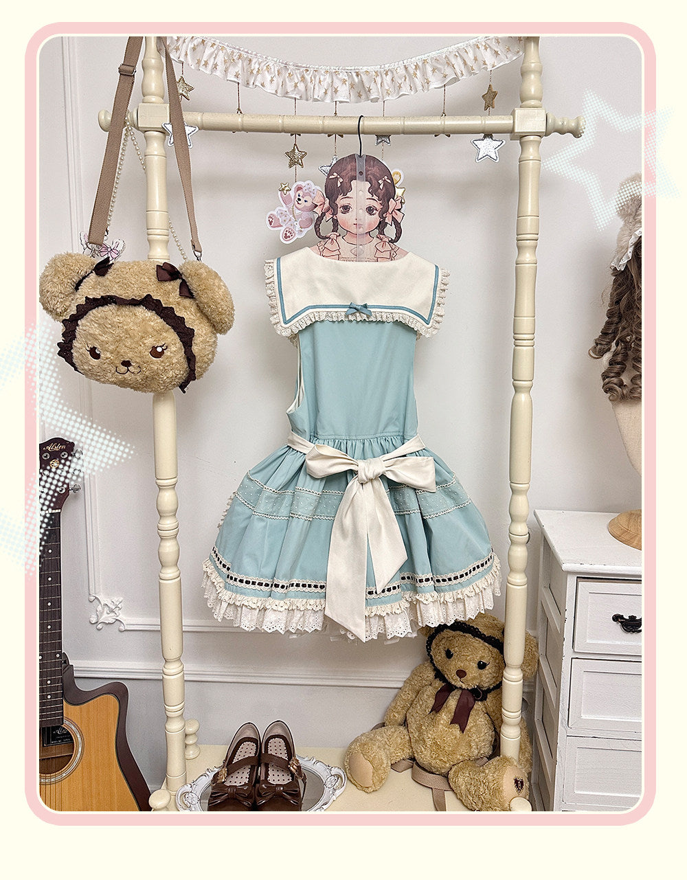 【受注予約~2/5】Sea Salt Crispy サロペット・ハットセット【momoko】