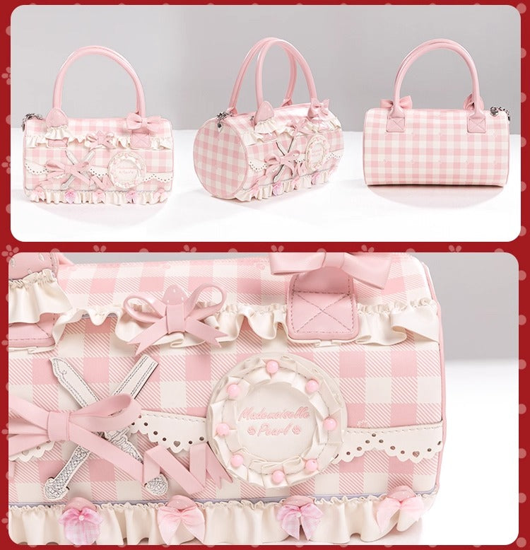 【受注予約~11/18】Strawberry Cake Illustration ハンドバッグ【花与珍珠匣】