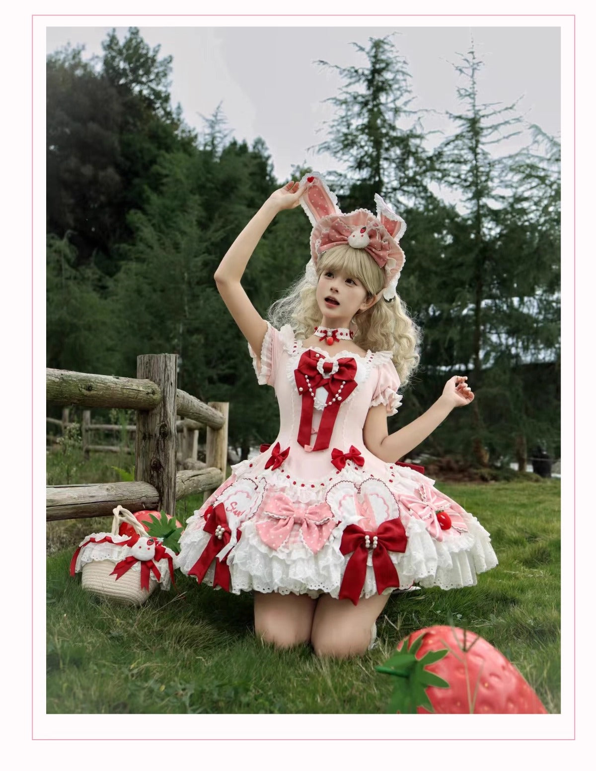 【受注予約~12/18】Sweet Berry Rabbit アクセサリー【蜜桃白茶】