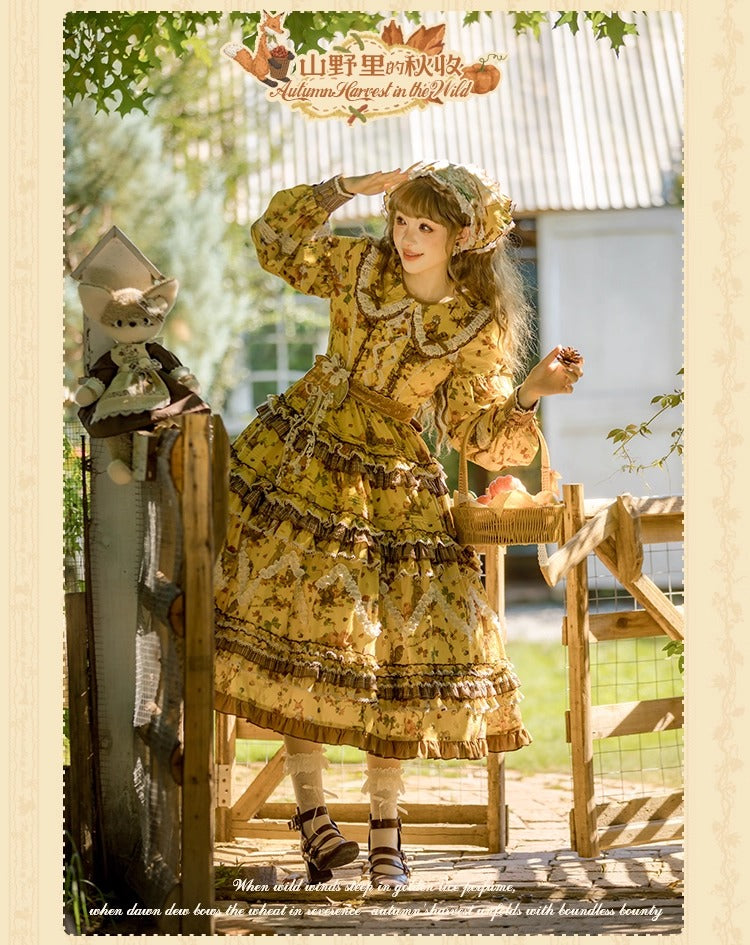 [Pre-orders open until October 2nd] Autumn Harvest in the Hill One-Piece Dress [Flowers and Pearl Box]