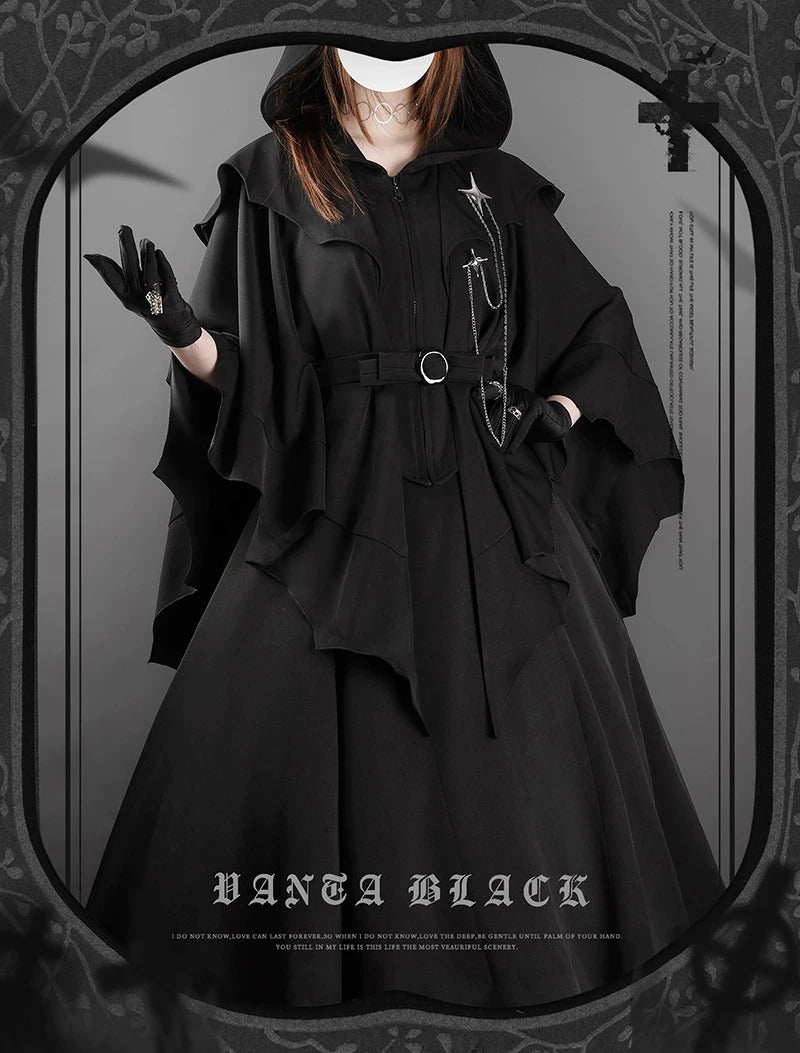 【受注予約~5/25】コウモリフード付きマント【VantablackStudio】