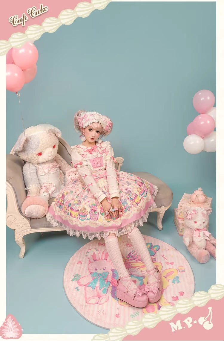 【受注予約~1/26】CupCakes ジャンパースカート【花与珍珠匣】