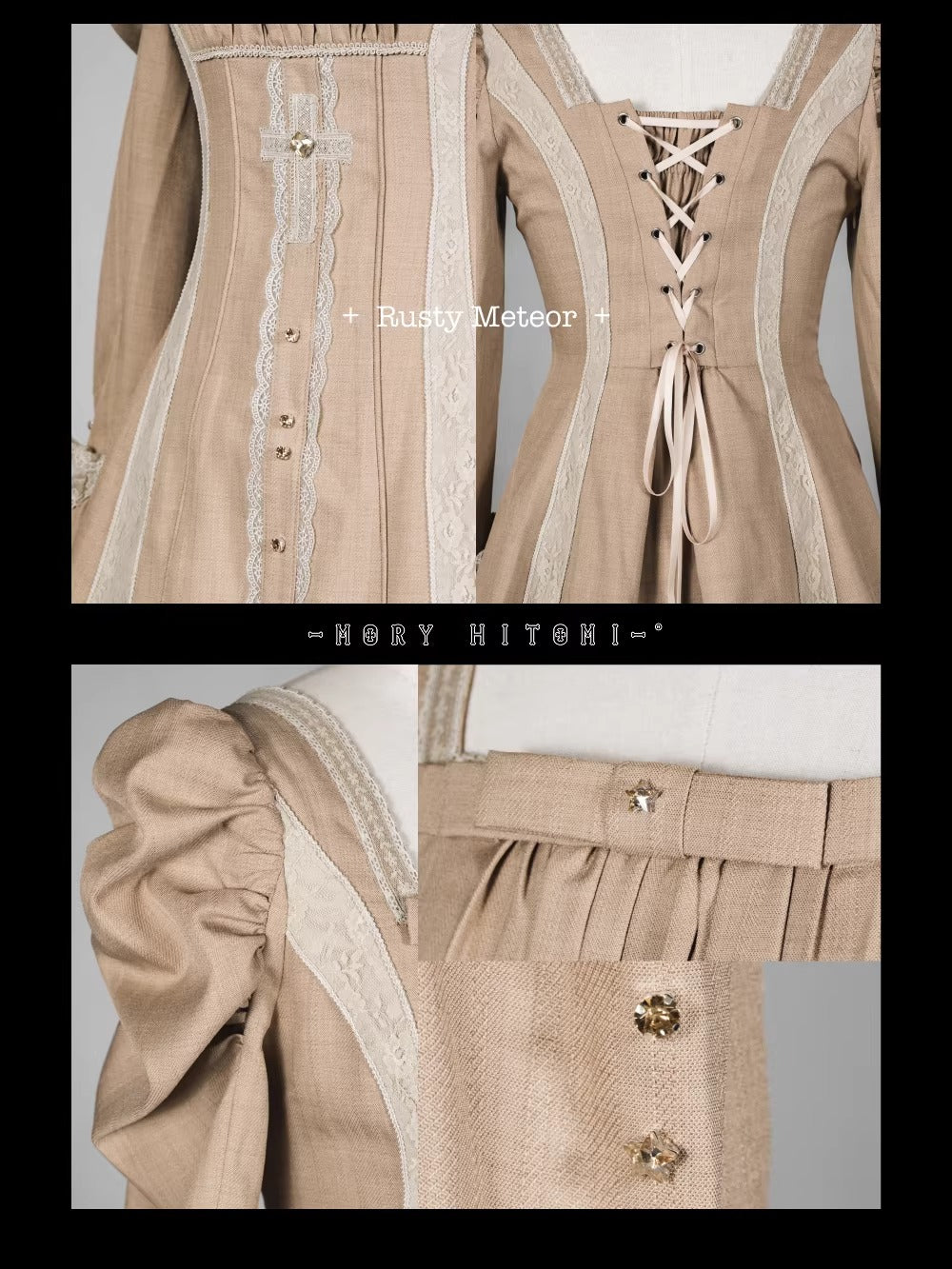 【受注予約~3/23】Embroidered Star ワンピース【魔女販售】