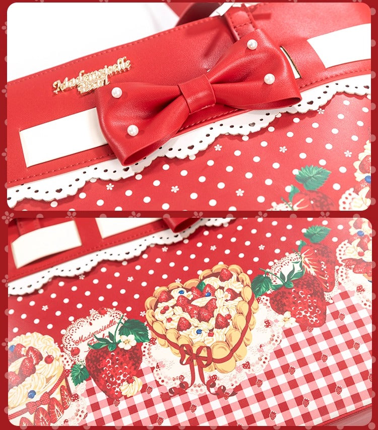 【受注予約~11/18】Strawberry Cake Illustration トートバッグ【花与珍珠匣】