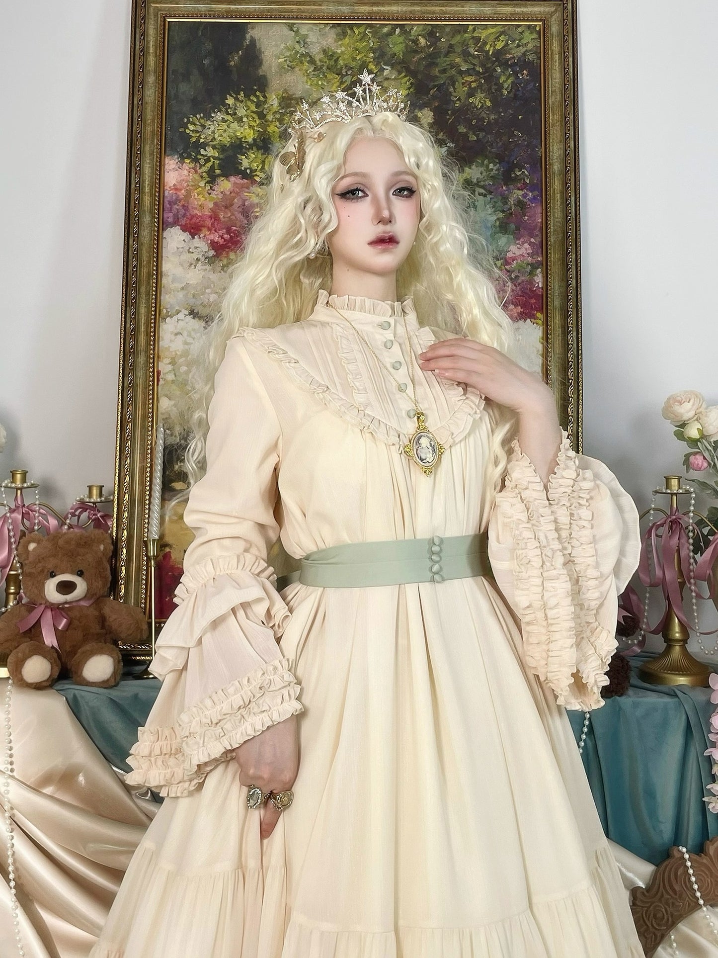 【受注予約~9/25】Princess of Windsor ワンピース・姫袖(プラスロング丈)【Little Dipper】