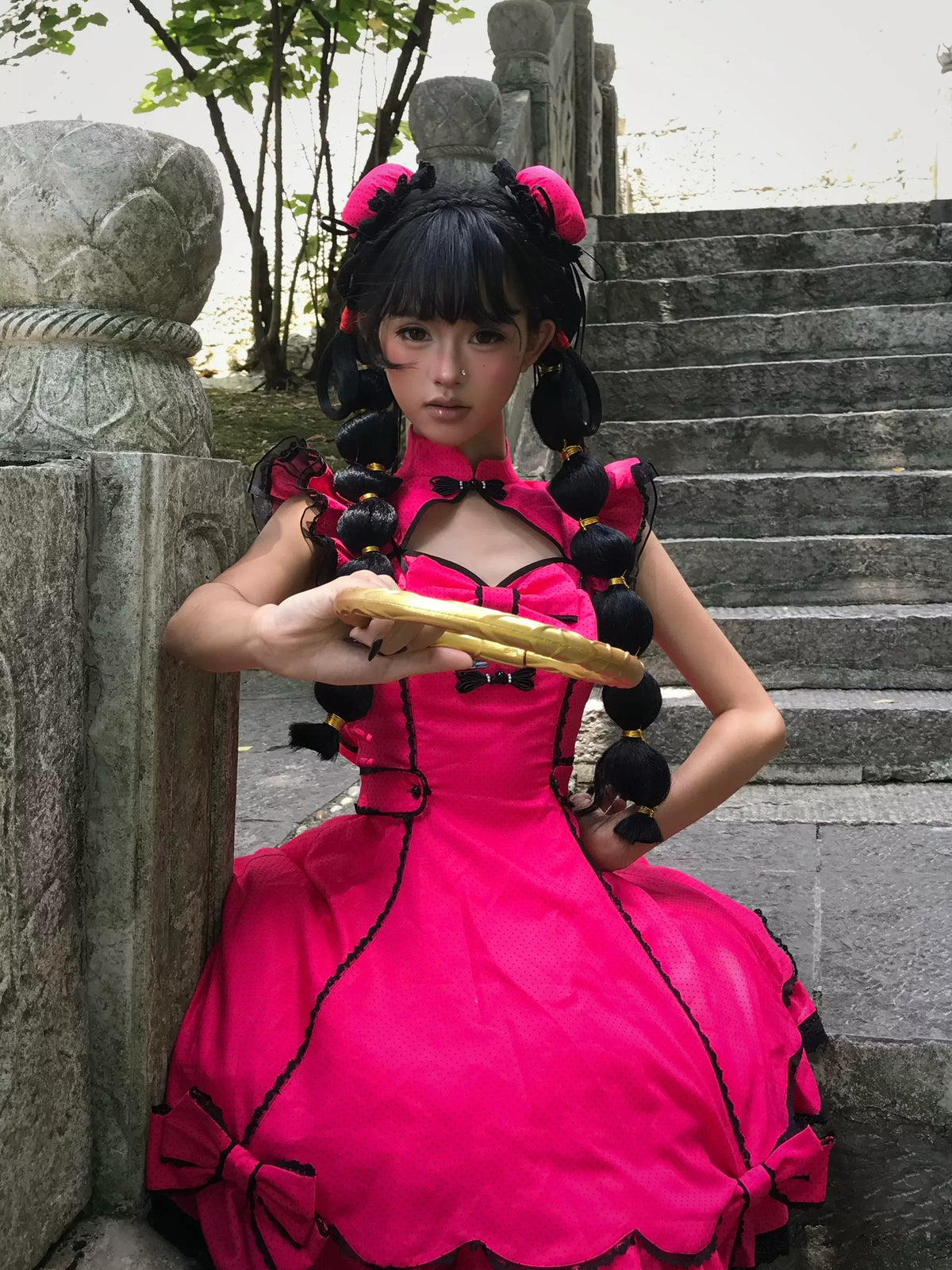 【受注予約~10/6】Cinnabar Decree ワンピース・お団子セット【Sugar Cookies】