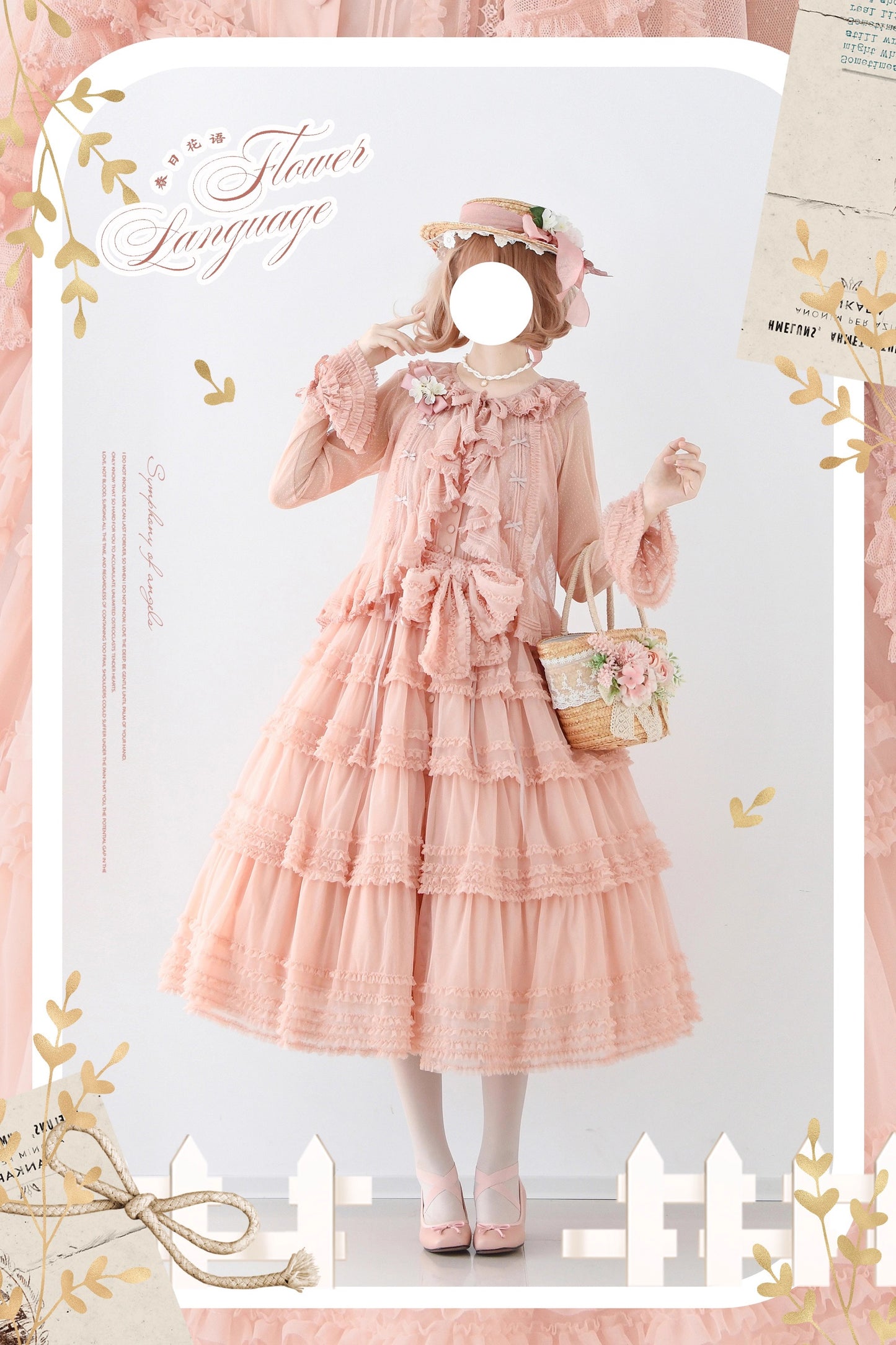 【受注予約~12/24】Lillian's Summer カーディガン(長袖)【Spring Flower Language】