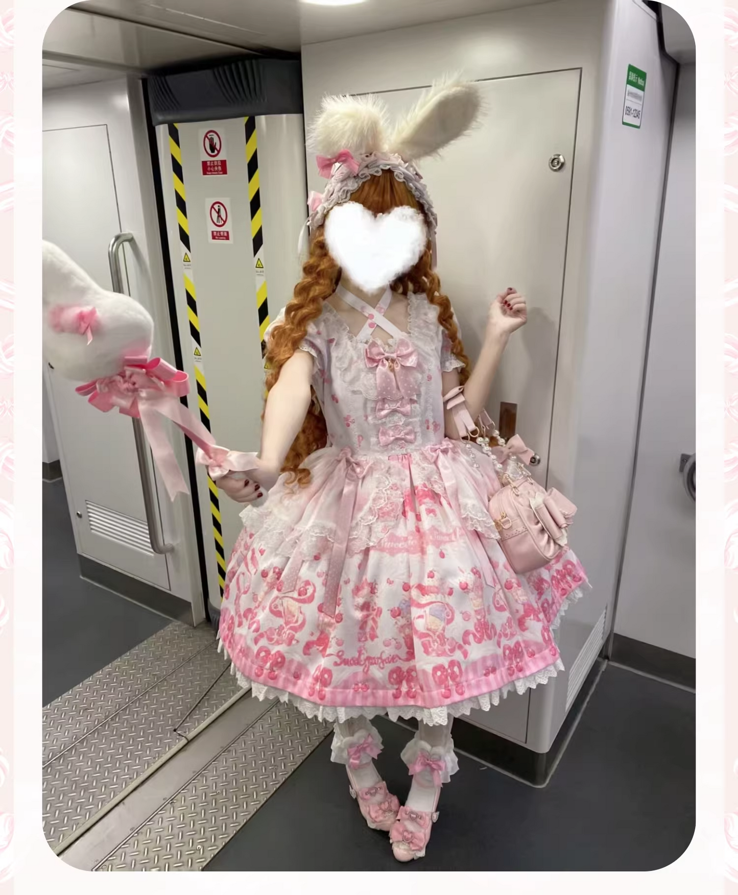 【受注予約~3/25】Cherry Parfait ワンピース・ジャンパースカート【芝士咩咩】