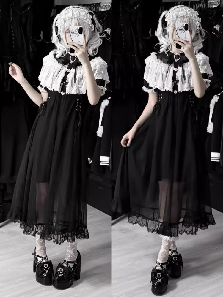 レース重ね地雷系ワンピース【升中味】