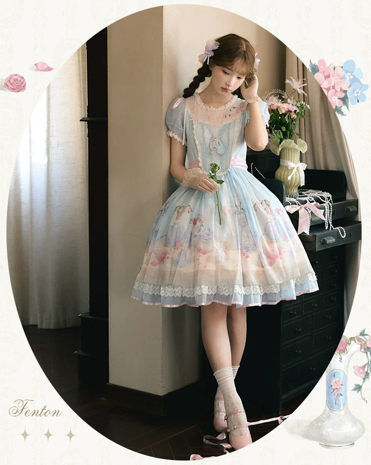 【受注予約~4/29】Fenton Curio Cabinet ワンピース・ジャンパースカート・エプロン【花与珍珠匣】