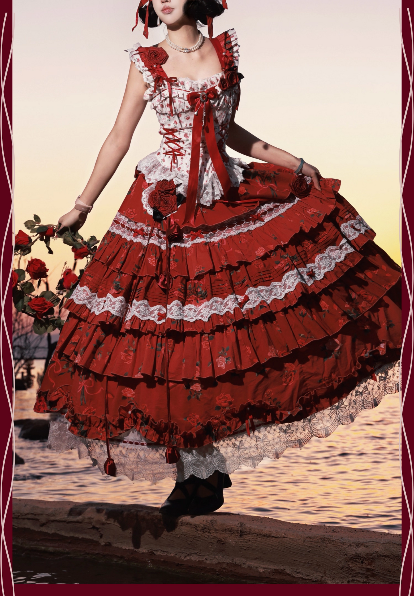 【受注予約~2/18】Little Rose ワンピース【signorina】