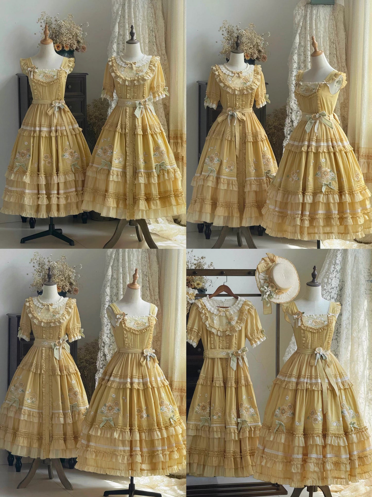 [Pre-orders available until September 23rd] Moonlit Sunflower Dress/Jumper Skirt [Moonlight Amber]