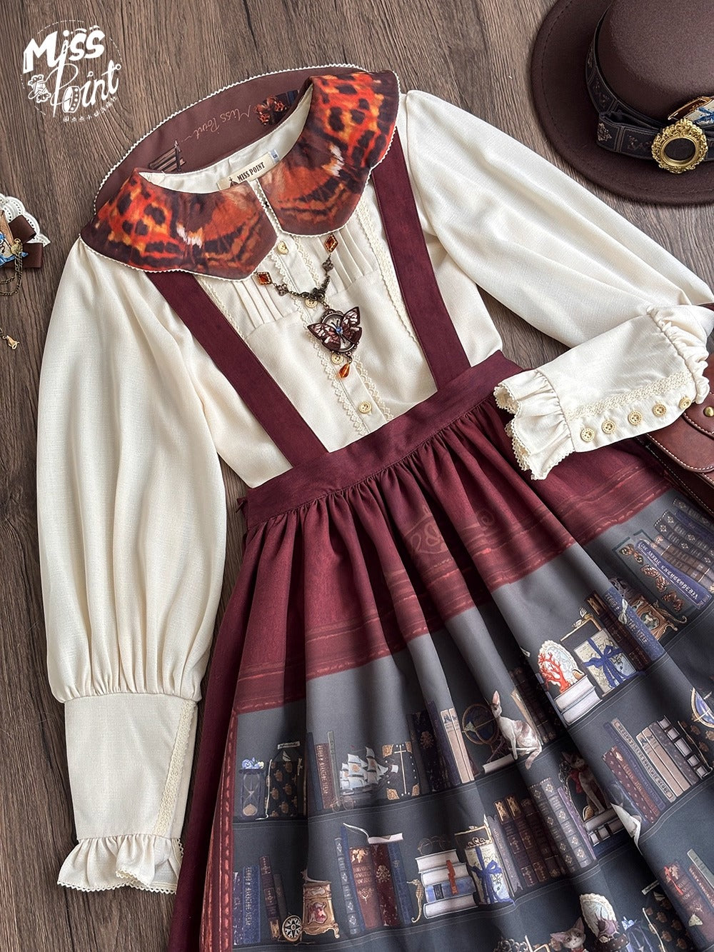 【受注予約~11/6】German Bookshelf スカート【Miss Point】