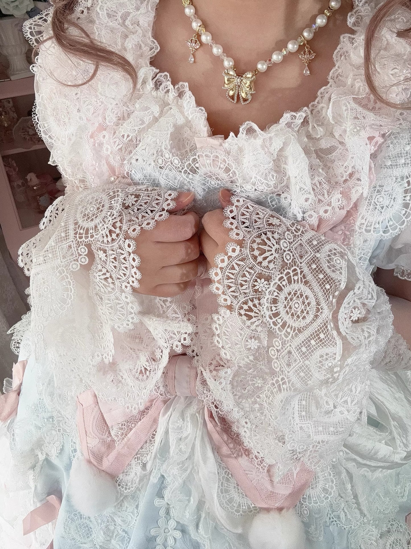 【受注予約~1/31】スクエアネックブラウス【梅子】