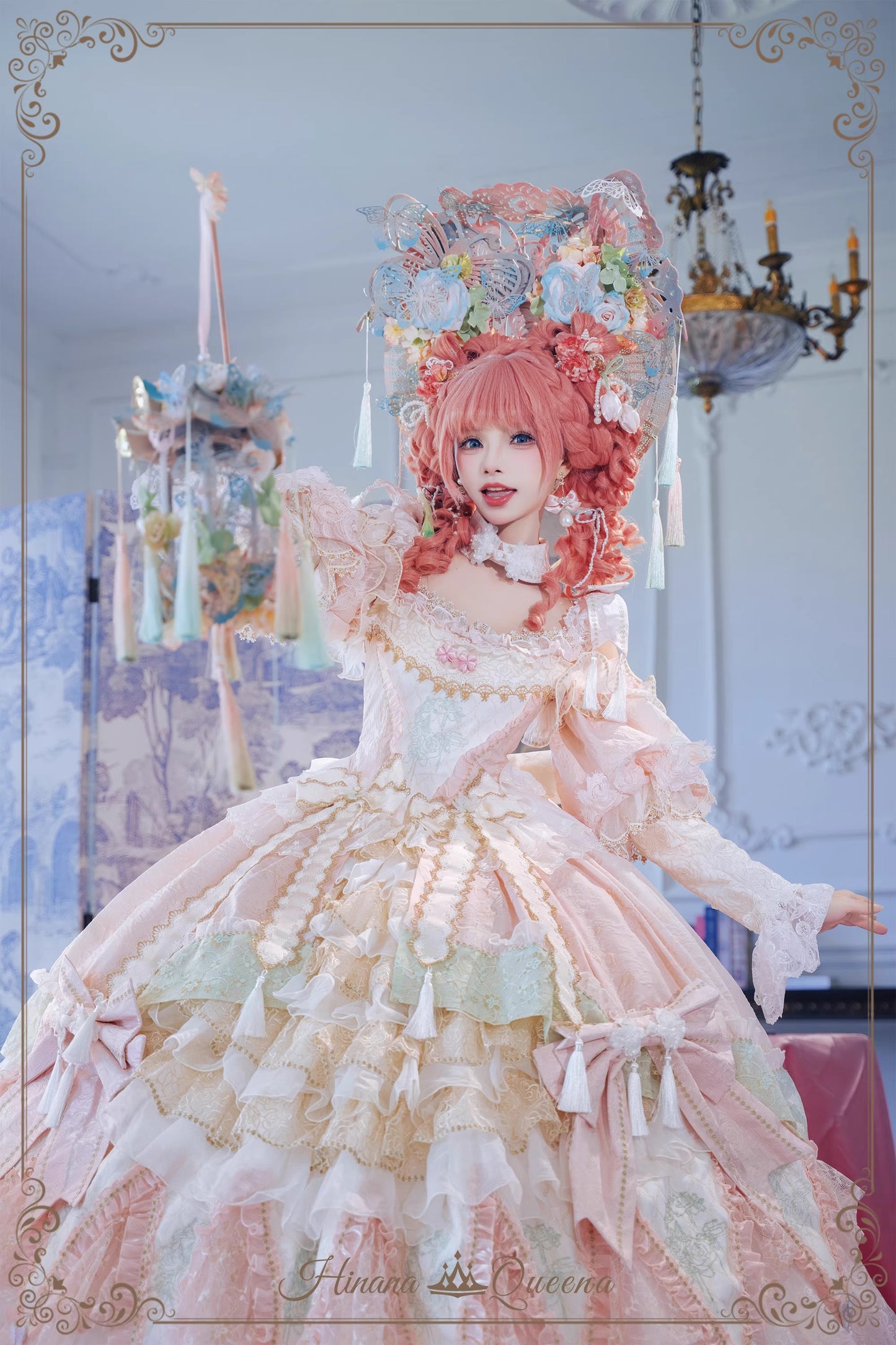 【受注予約~9/15】Crimson-Bee ワンピース【Hinana Queena】