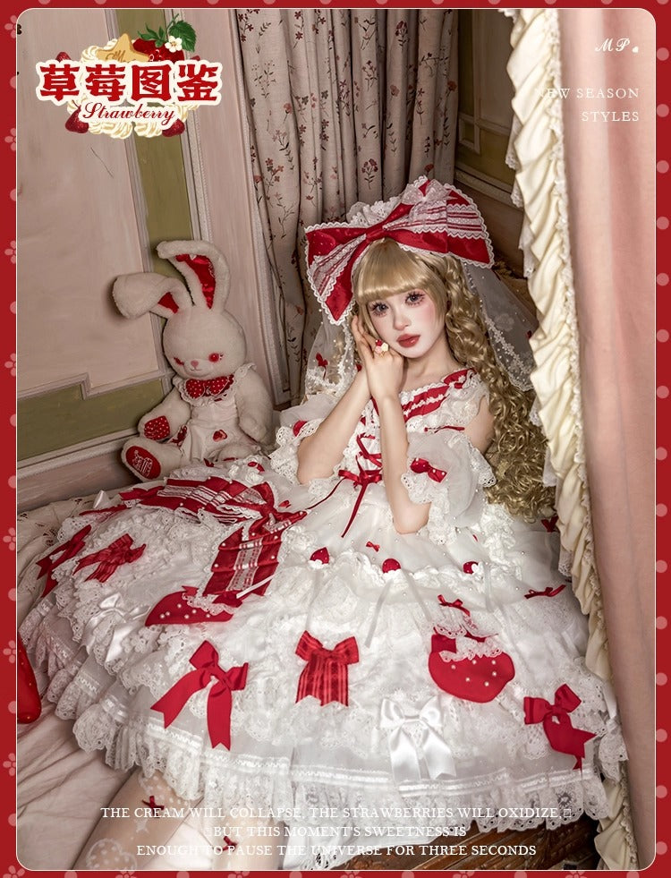 【受注予約~11/18】Strawberry Cake Illustration ワンピース(タイプ1)【花与珍珠匣】