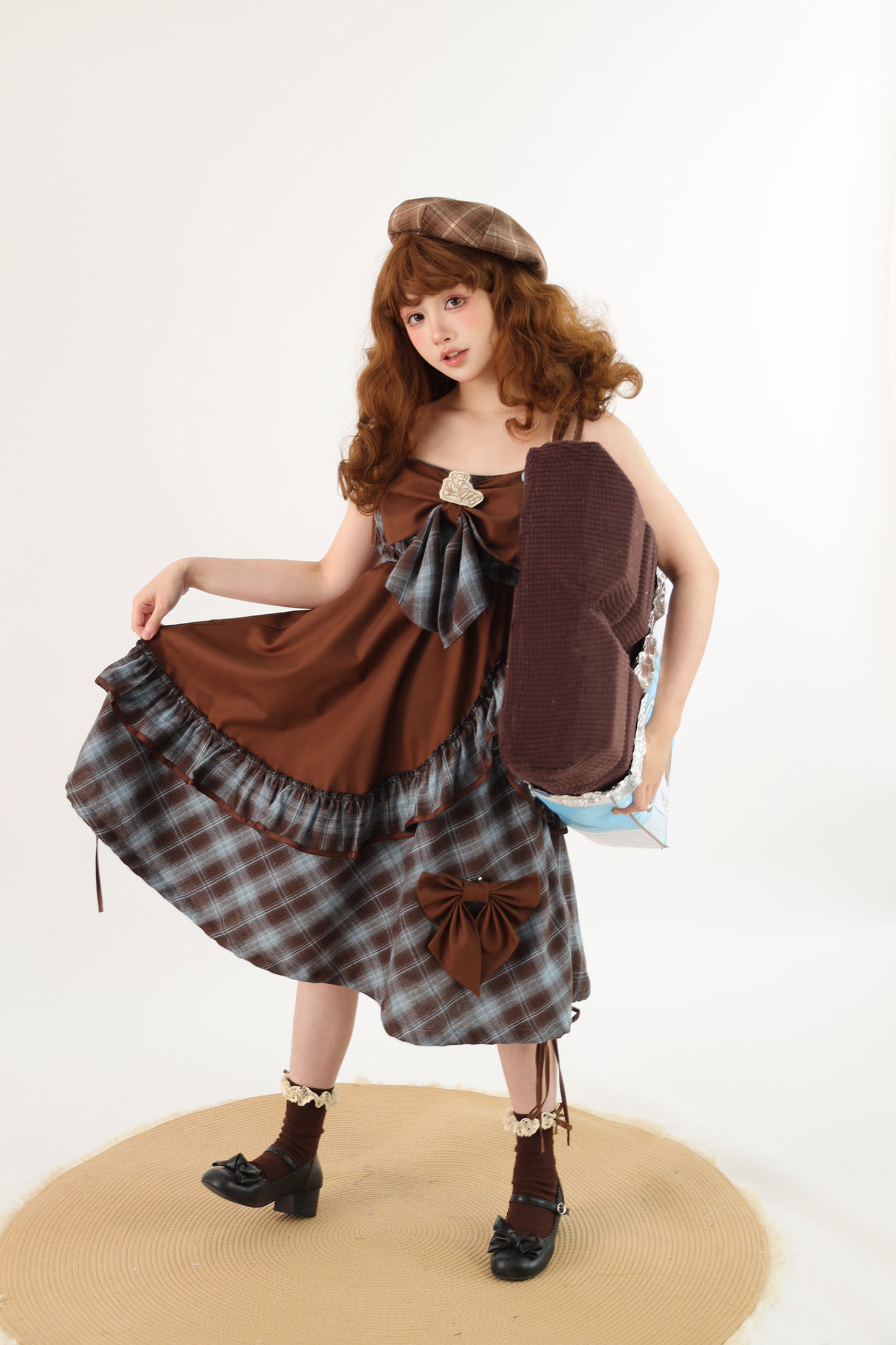 Bear Mint Chocolate ジャンパースカート【Cyan】