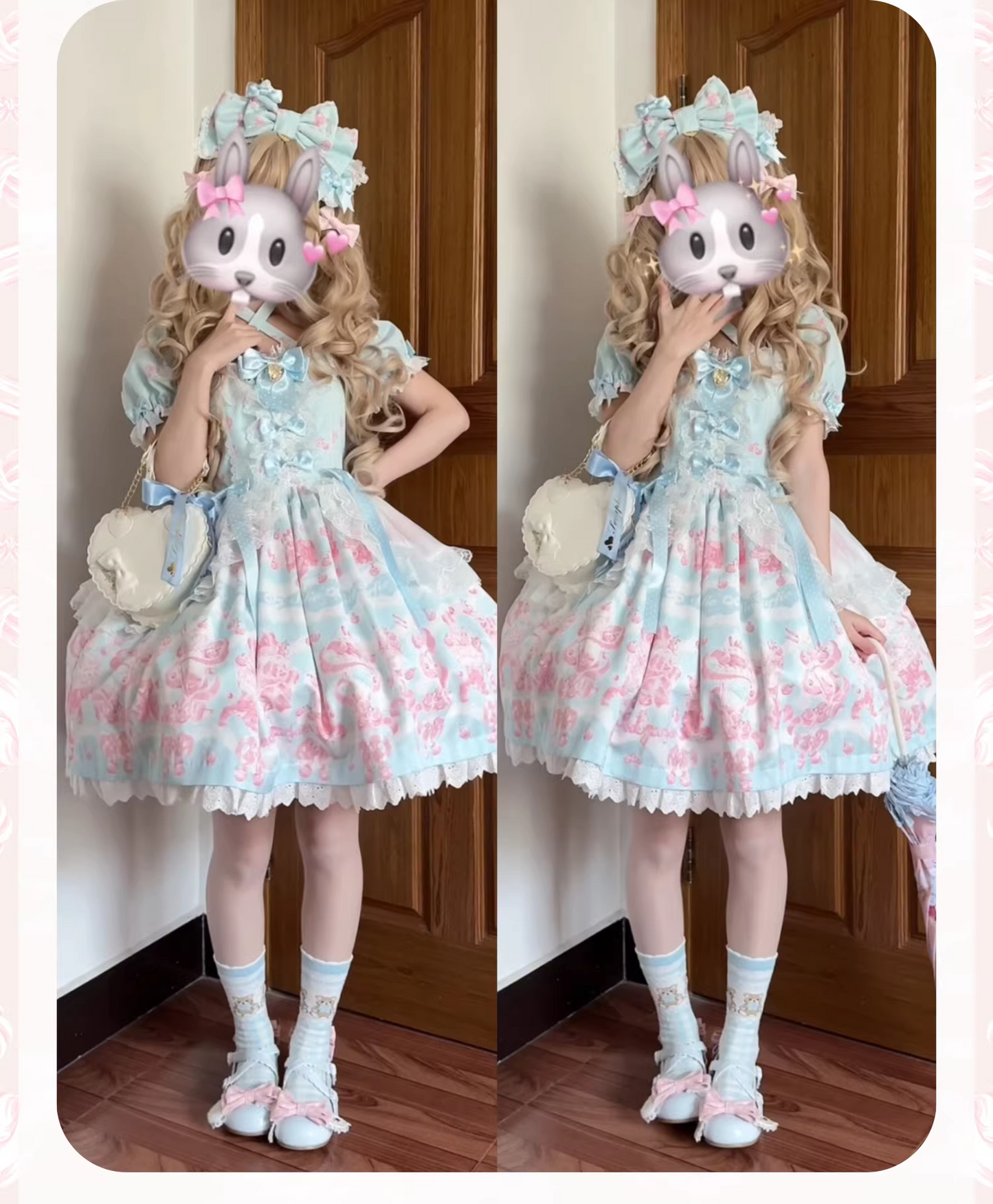 【受注予約~3/25】Cherry Parfait ワンピース・ジャンパースカート【芝士咩咩】