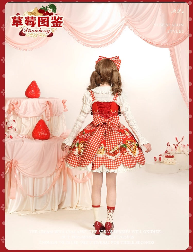【受注予約~11/18】Strawberry Cake Illustration ジャンパースカート(タイプ2)【花与珍珠匣】