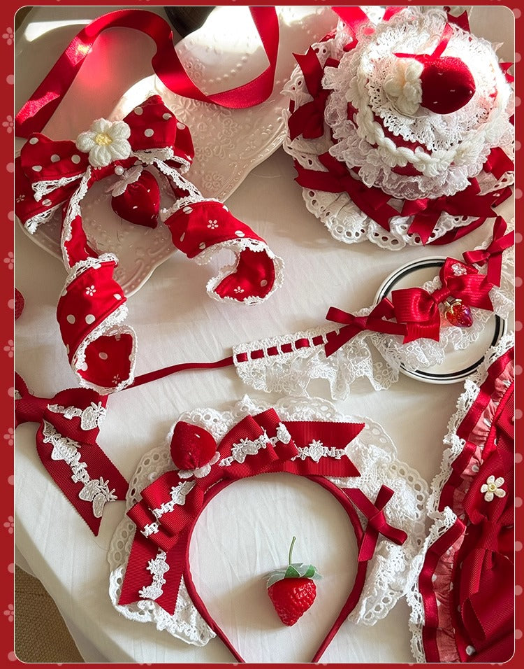 【受注予約~11/18】Strawberry Cake Illustration アクセサリー【花与珍珠匣】