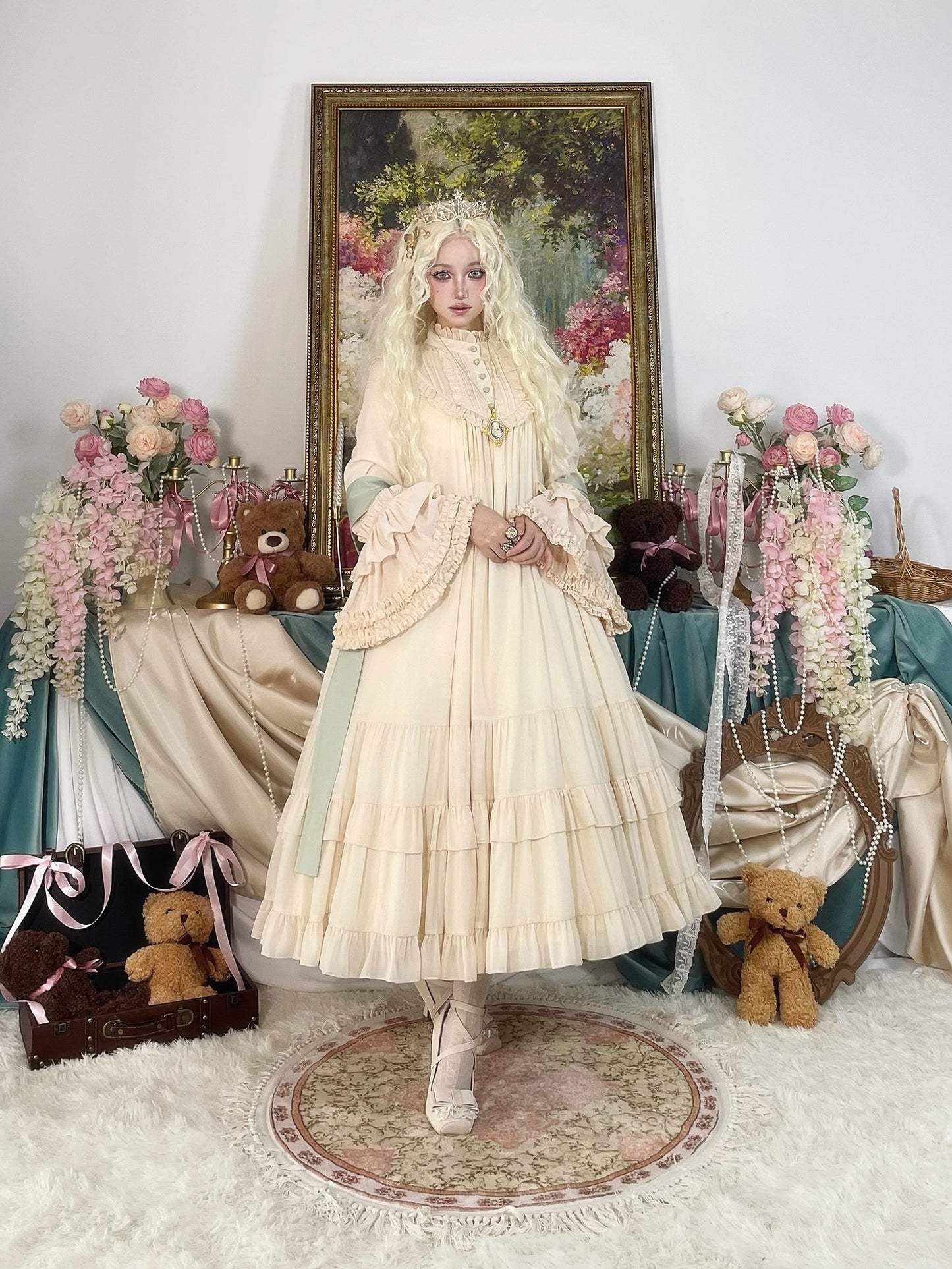 【受注予約~9/25】Princess of Windsor ワンピース・姫袖(ロング丈)【Little Dipper】