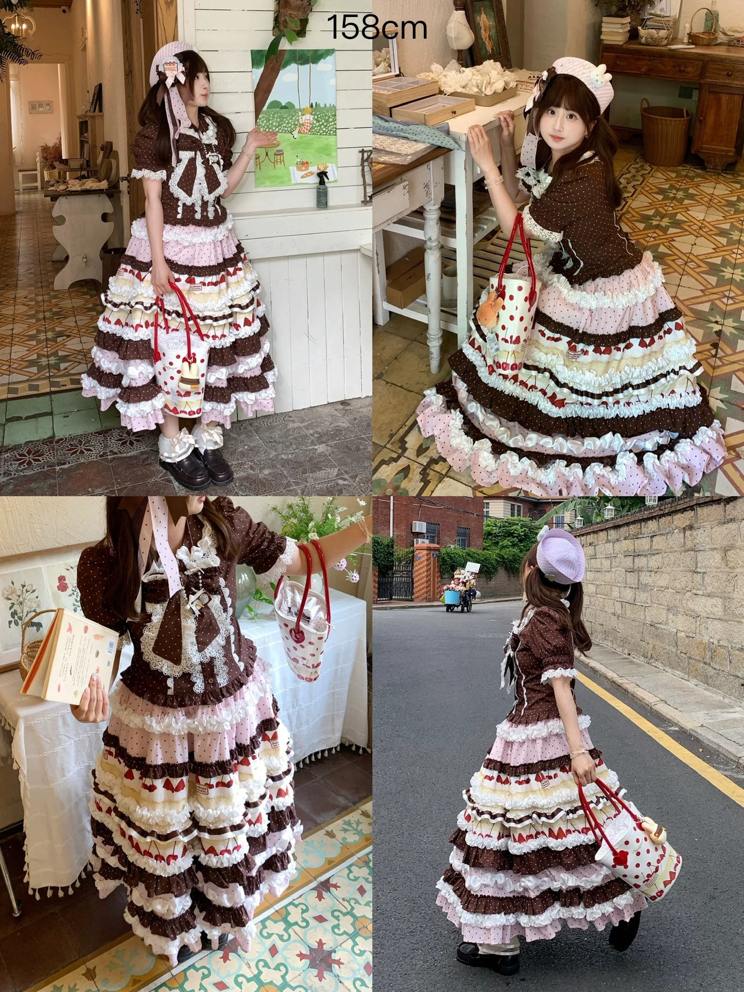 【受注予約~5/27】Creamy Strawberry Cake スカート【BacioBouquet】