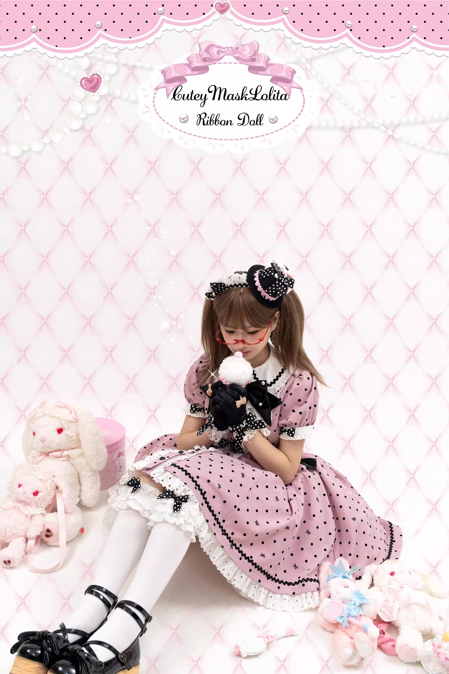 【受注予約~11/20】Ribbondoll ワンピース【Cutey Mask】