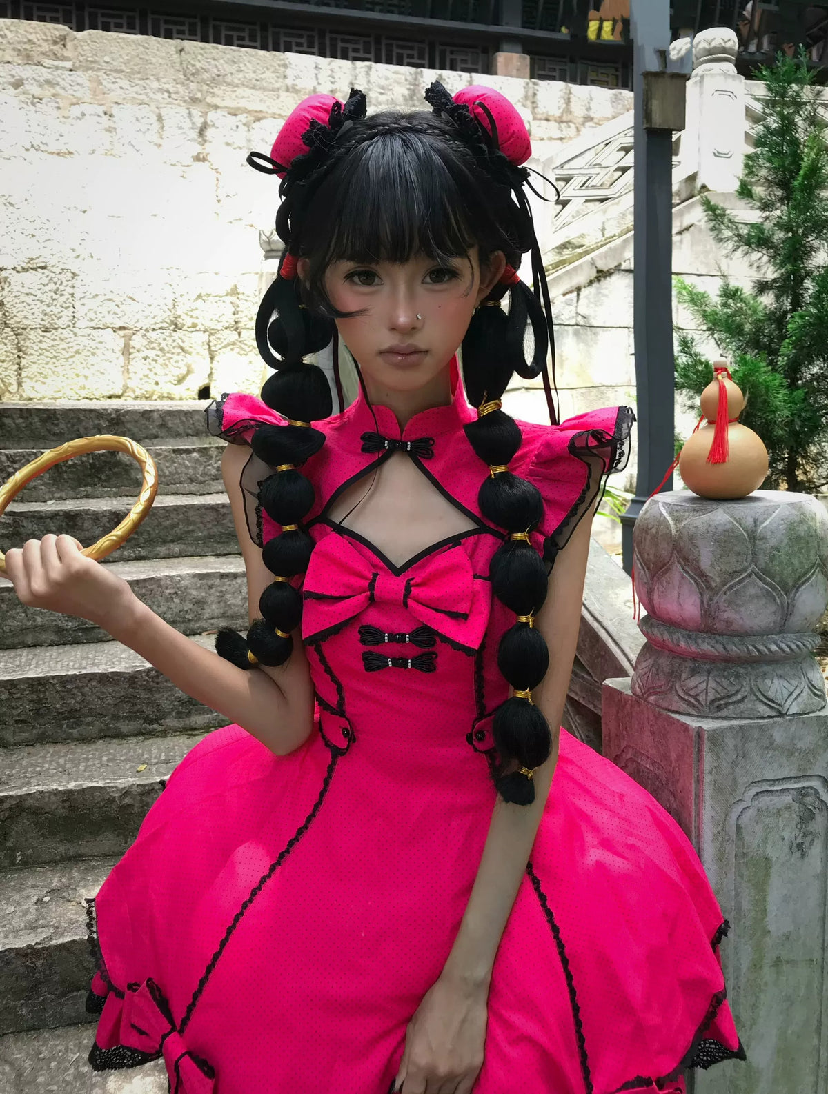 【受注予約~10/6】Cinnabar Decree ワンピース・お団子セット【Sugar Cookies】