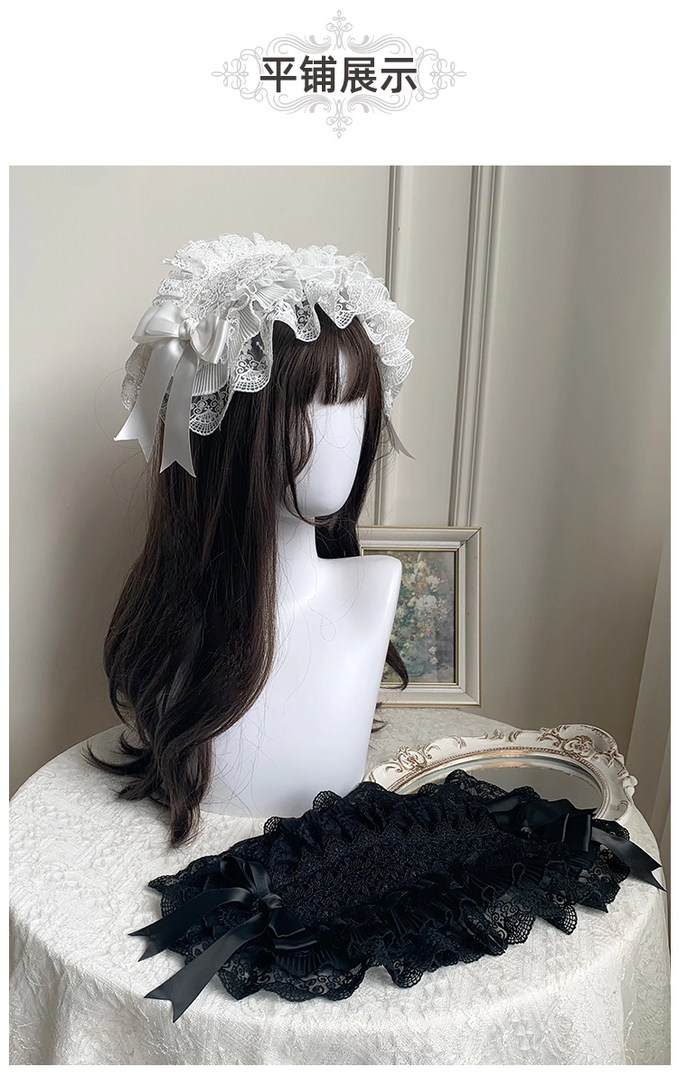 幅広レースヘッドドレス【With Puji】