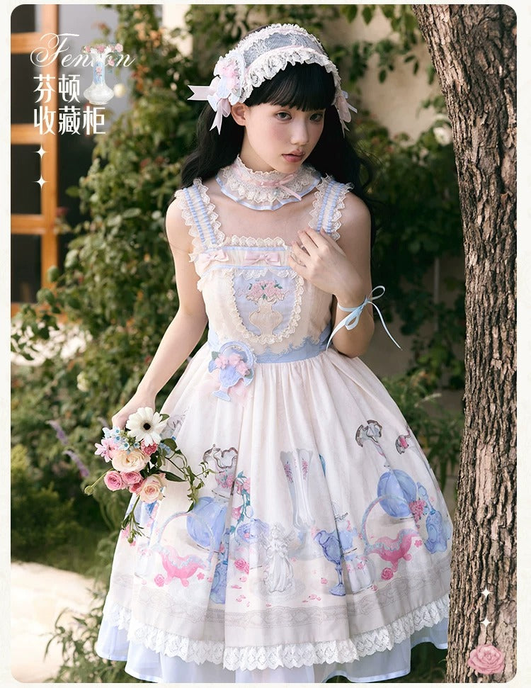 【受注予約~4/29】Fenton Curio Cabinet ワンピース・ジャンパースカート・エプロン【花与珍珠匣】